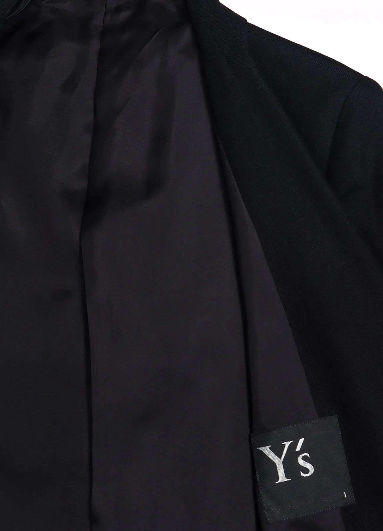 RY/W GABARDINE LEFT FRONT DRAPE JACKET sold by Yohji Yamamoto product image thumbnail 4