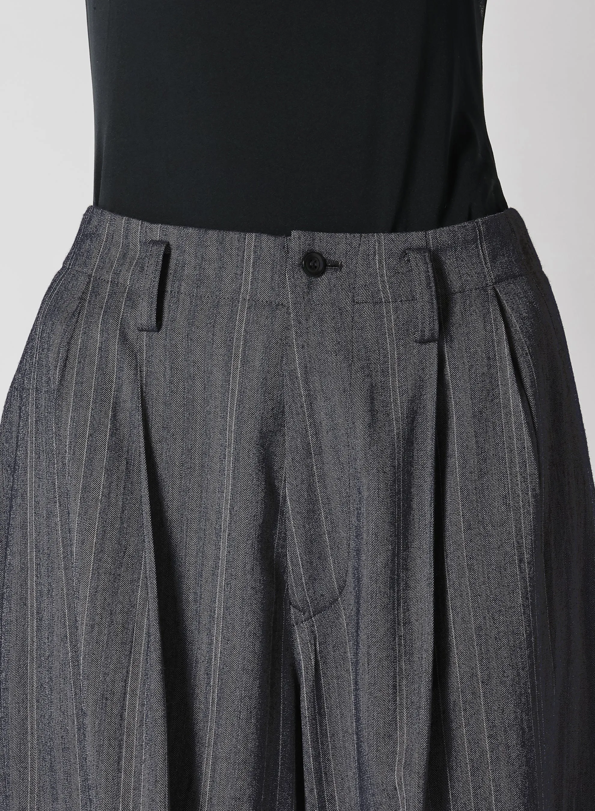 W/RY RANDOM HERRINGBONE DOUBLE TUCK WIDE PANTS sold by Yohji Yamamoto product image thumbnail 5