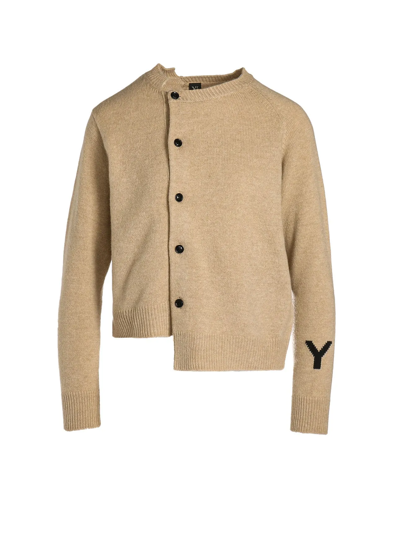 LAMB JERSEY INTERSIA ASYMMETRIC Y CARDIGAN sold by Yohji Yamamoto
