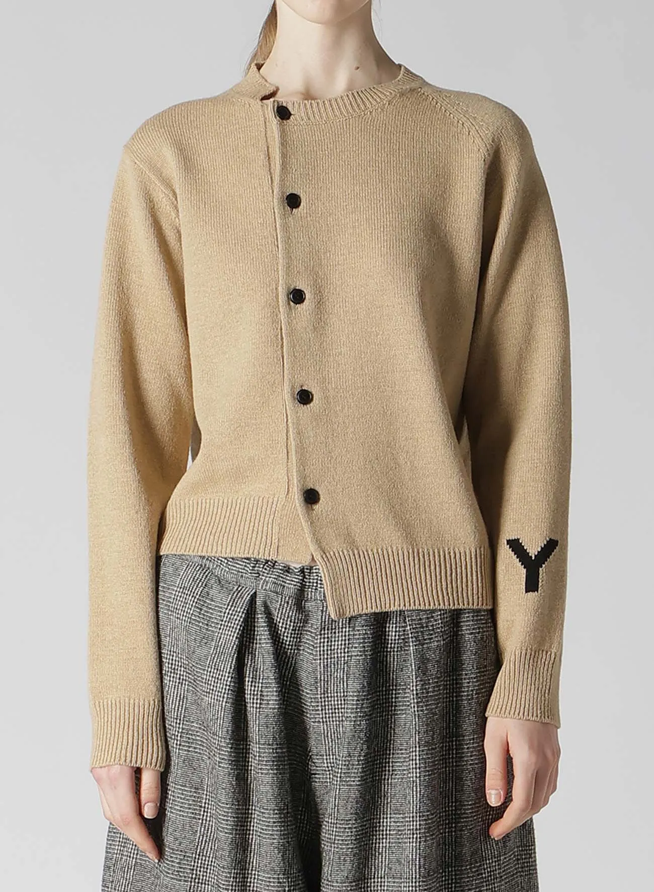 LAMB JERSEY INTERSIA ASYMMETRIC Y CARDIGAN sold by Yohji Yamamoto product image thumbnail 4