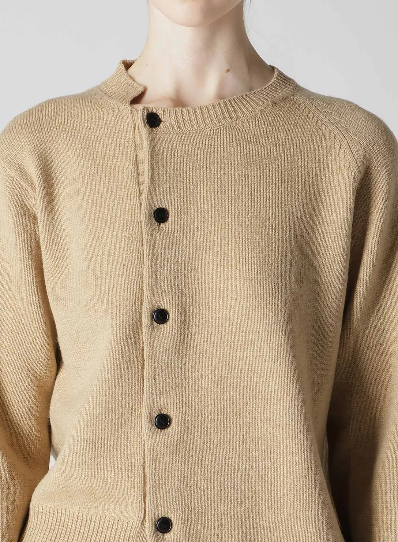 LAMB JERSEY INTERSIA ASYMMETRIC Y CARDIGAN sold by Yohji Yamamoto product image thumbnail 5