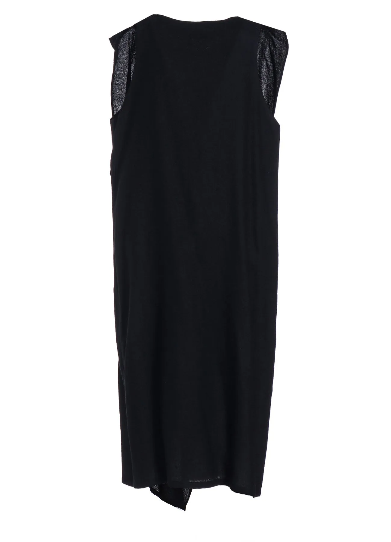 SOFT TWISTED WOOL VIYELLA DRAPE SLEEVELESS DRESS sold by Yohji Yamamoto product image thumbnail 3