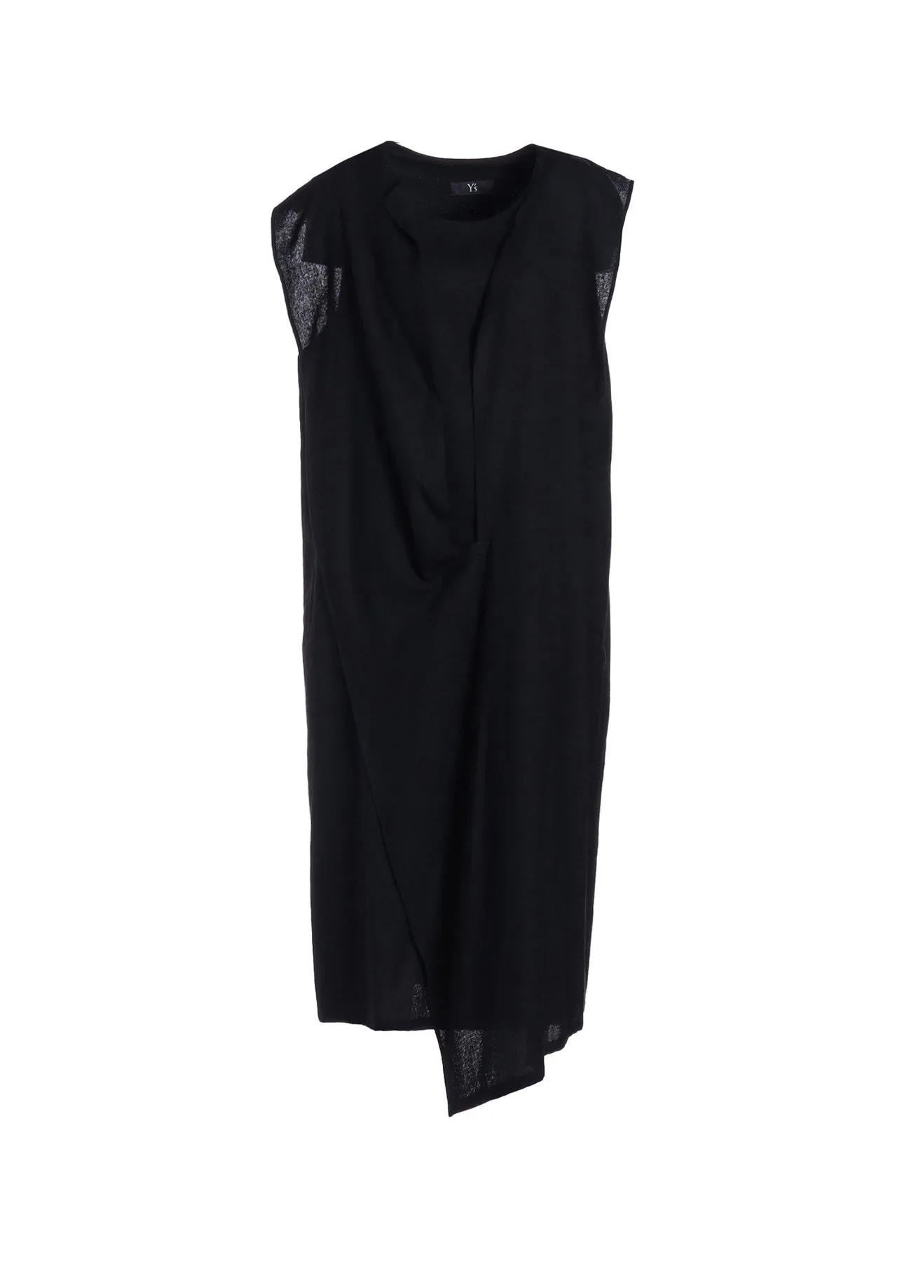SOFT TWISTED WOOL VIYELLA DRAPE SLEEVELESS DRESS sold by Yohji Yamamoto
