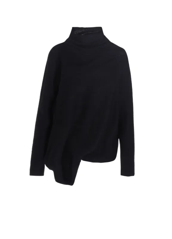 WOOL JERSEY DRAPE COLLAR PULLOVER sold by Yohji Yamamoto