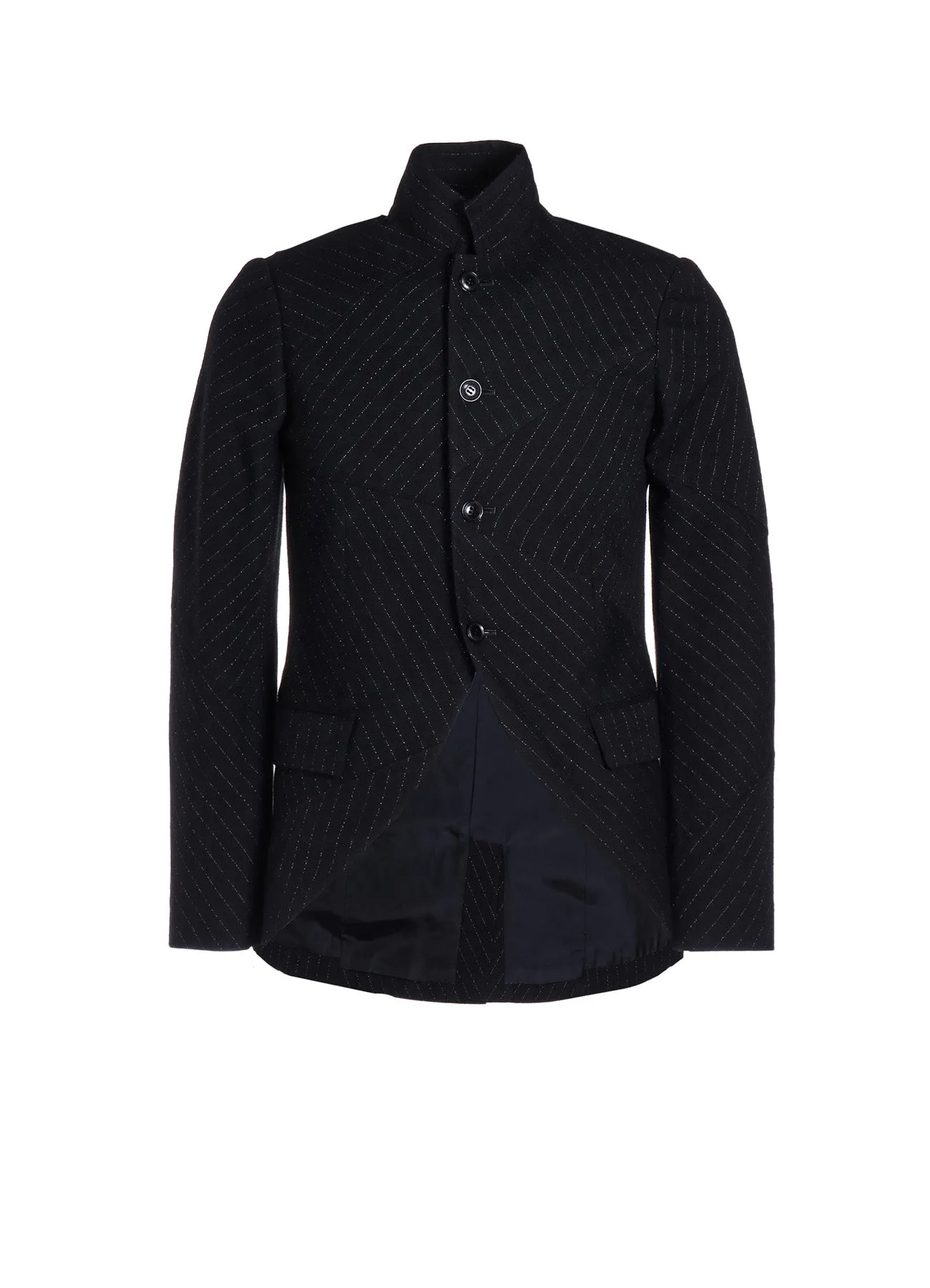 WOOL BLEND NEP STRIPE PANEL JACKET sold by Yohji Yamamoto
