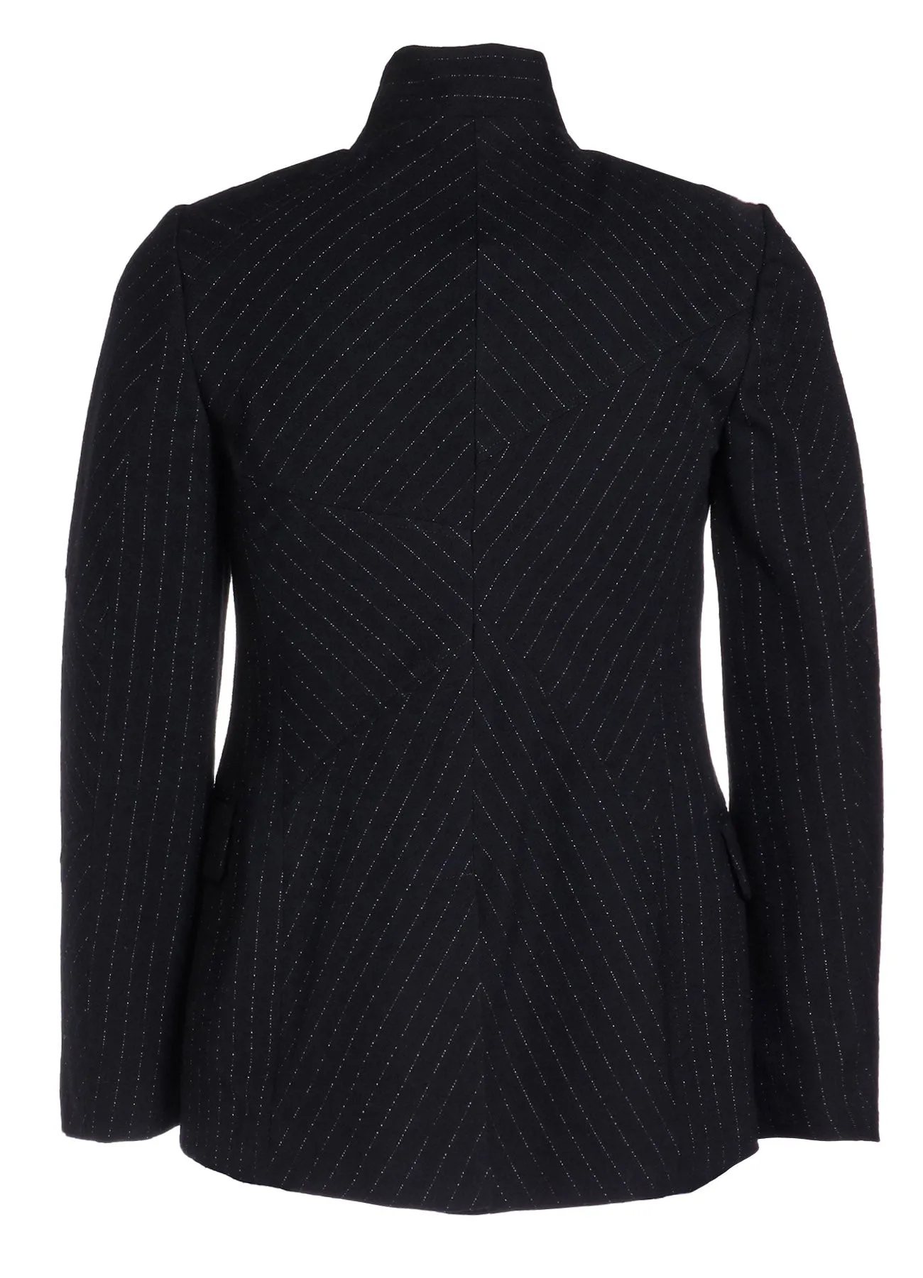WOOL BLEND NEP STRIPE PANEL JACKET sold by Yohji Yamamoto product image thumbnail 3