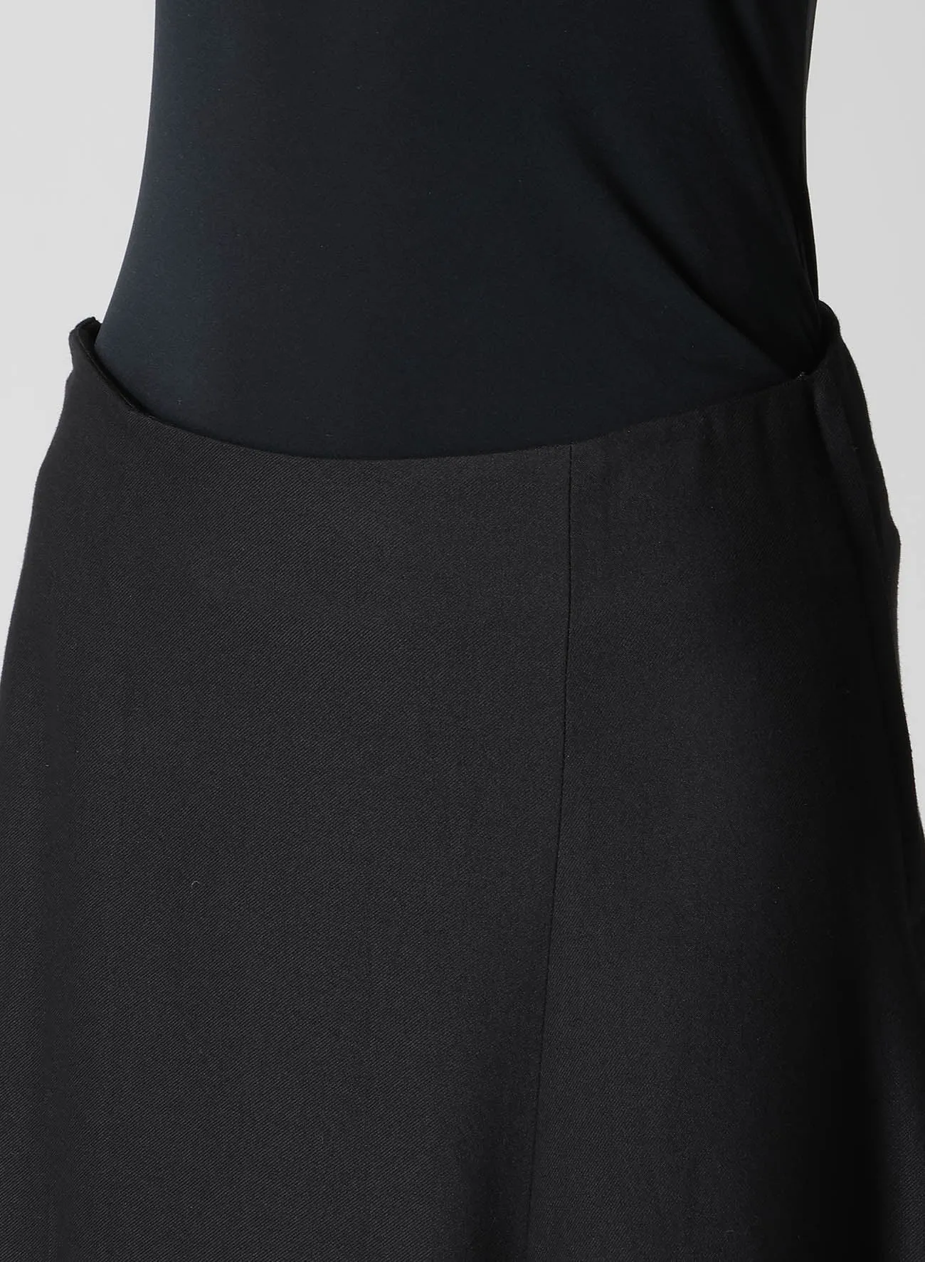 RY/W GABARDINE ASYMMETRIC FLARE PANTS sold by Yohji Yamamoto product image thumbnail 5