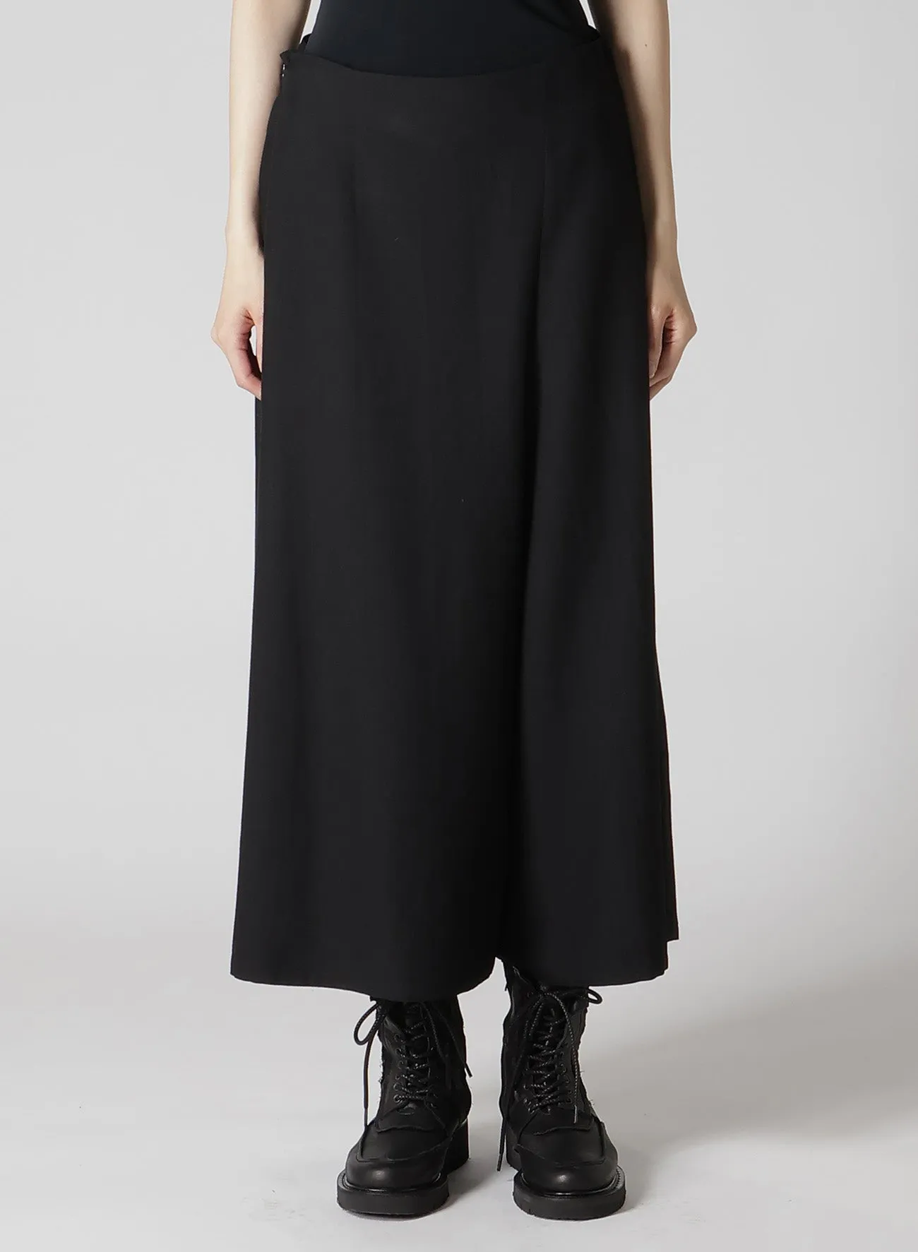 RY/W GABARDINE ASYMMETRIC FLARE PANTS sold by Yohji Yamamoto product image thumbnail 4
