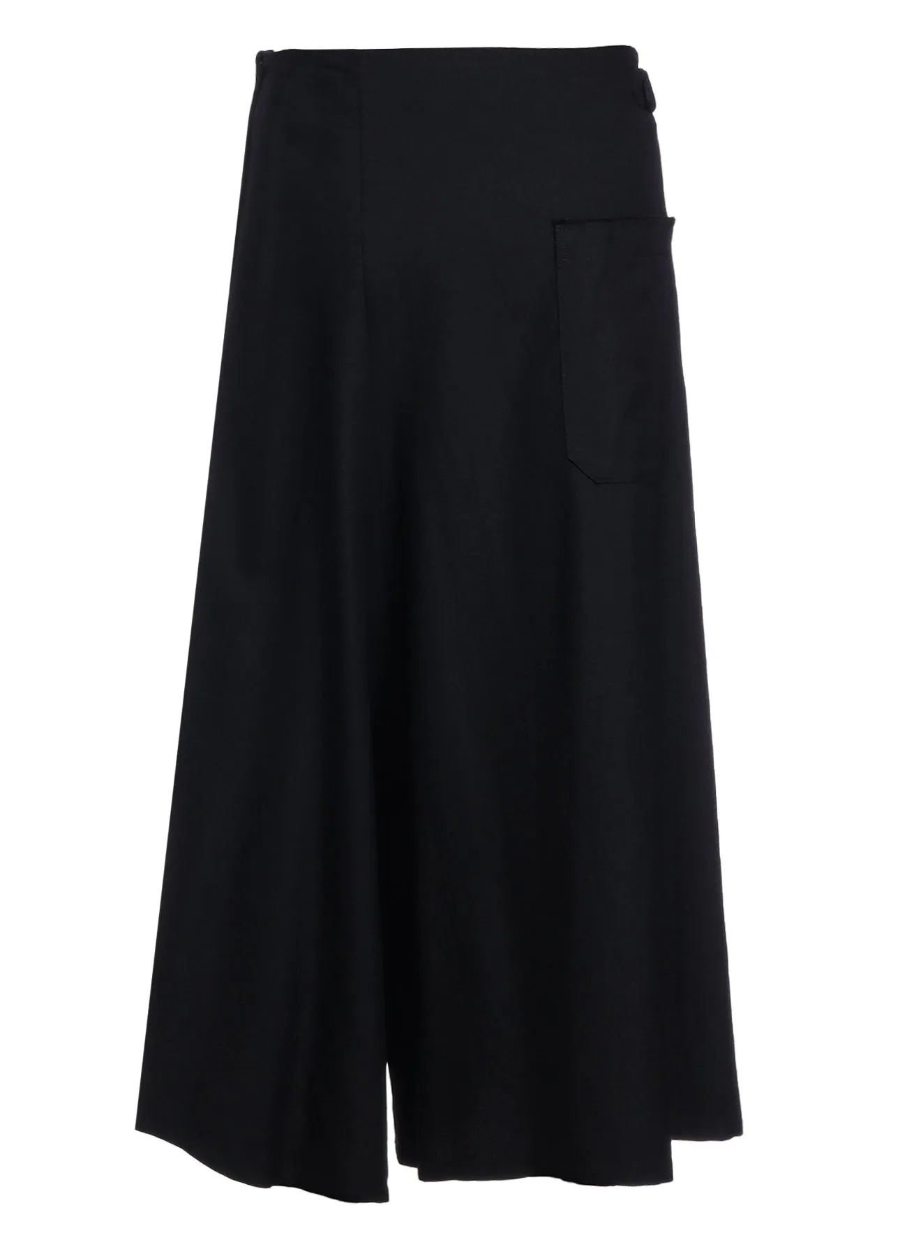 RY/W GABARDINE ASYMMETRIC FLARE PANTS sold by Yohji Yamamoto product image thumbnail 3