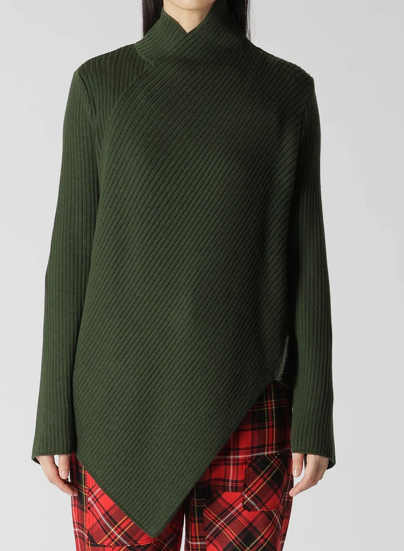 WOOL ASYMMETRIC RIB KNIT sold by Yohji Yamamoto product image thumbnail 4