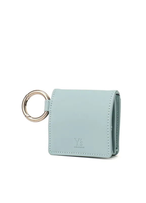 RUBBER TOUCH LEATHER COIN CASE made by Yohji Yamamoto