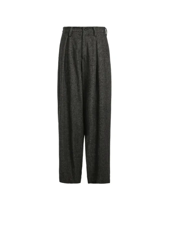 WOOL FLANNEL SINGLE TUCK WIDE PANTS sold by Yohji Yamamoto