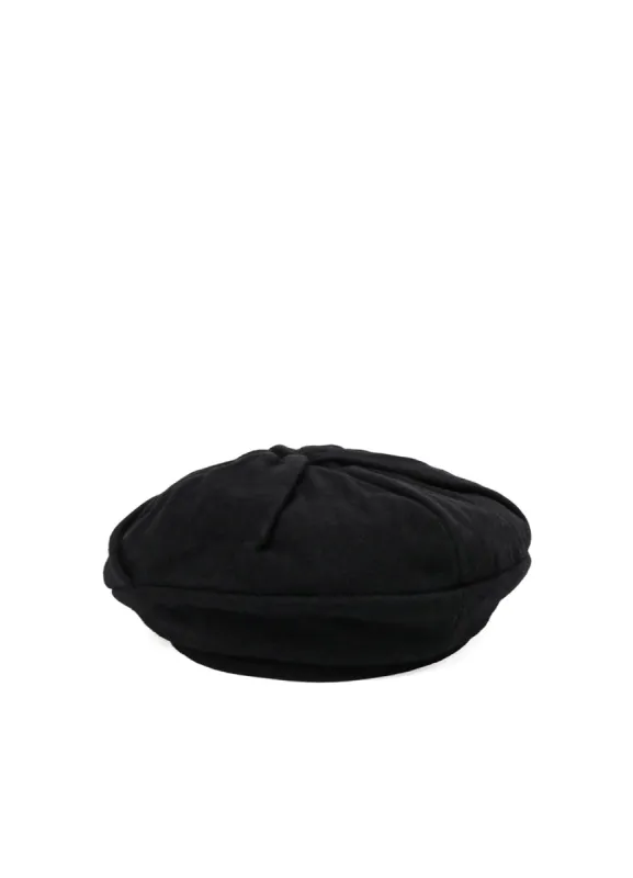 WOOL FLANNEL GATHERED BERET sold by Yohji Yamamoto