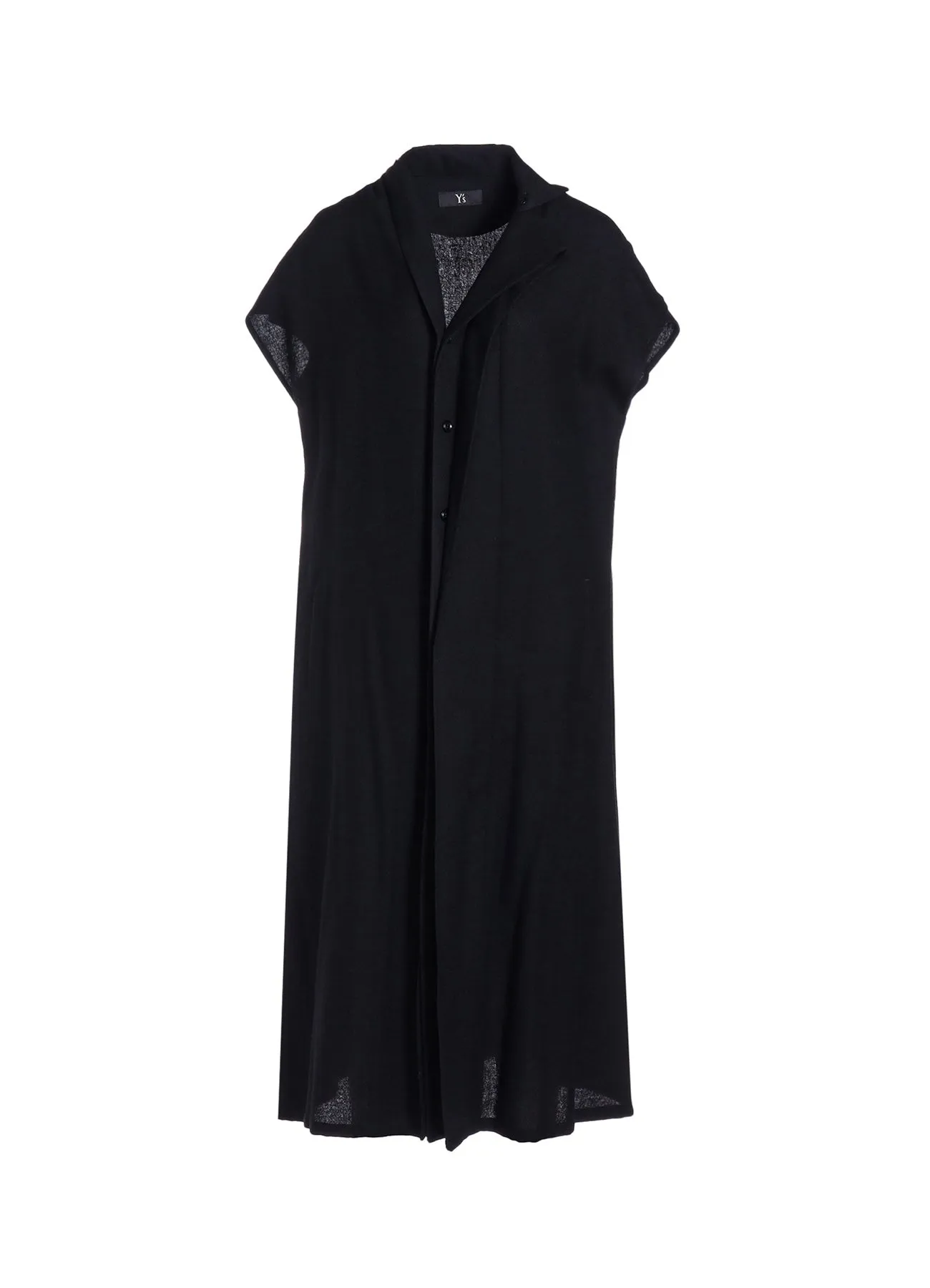 SOFT TWISTED WOOL VIYELLA FRENCH SLEEVE DRESS sold by Yohji Yamamoto