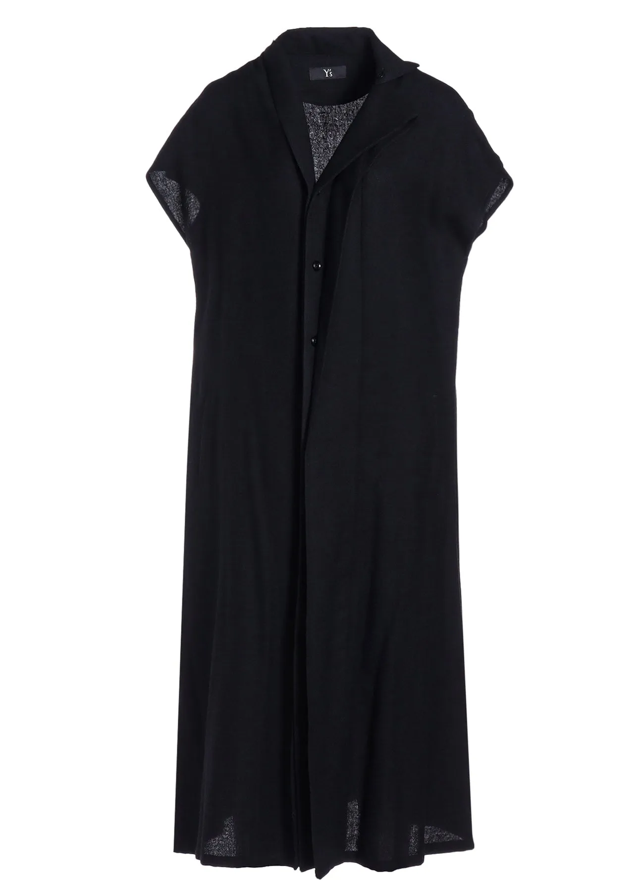 SOFT TWISTED WOOL VIYELLA FRENCH SLEEVE DRESS sold by Yohji Yamamoto product image thumbnail 2