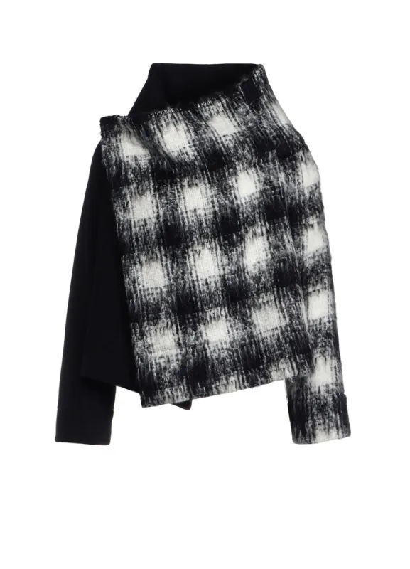 COTTON×WOOL MOHAIR PLAID JACKET sold by Yohji Yamamoto