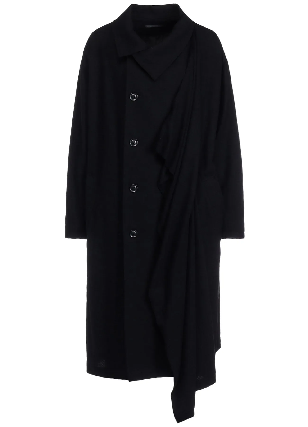 WOOL FLANNEL LEFT FLAP PANEL COAT sold by Yohji Yamamoto product image thumbnail 2