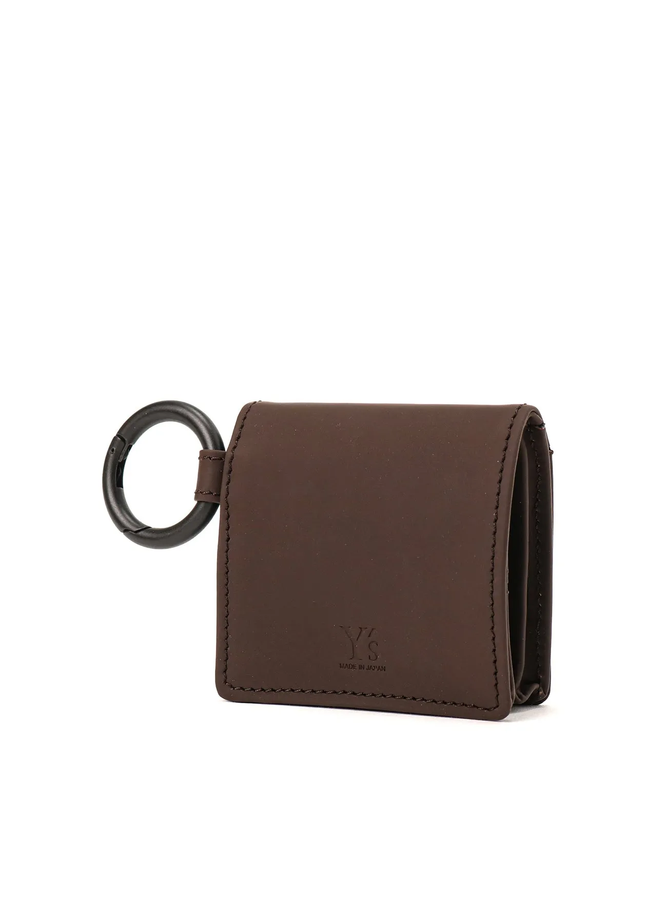 RUBBER TOUCH LEATHER COIN CASE sold by Yohji Yamamoto