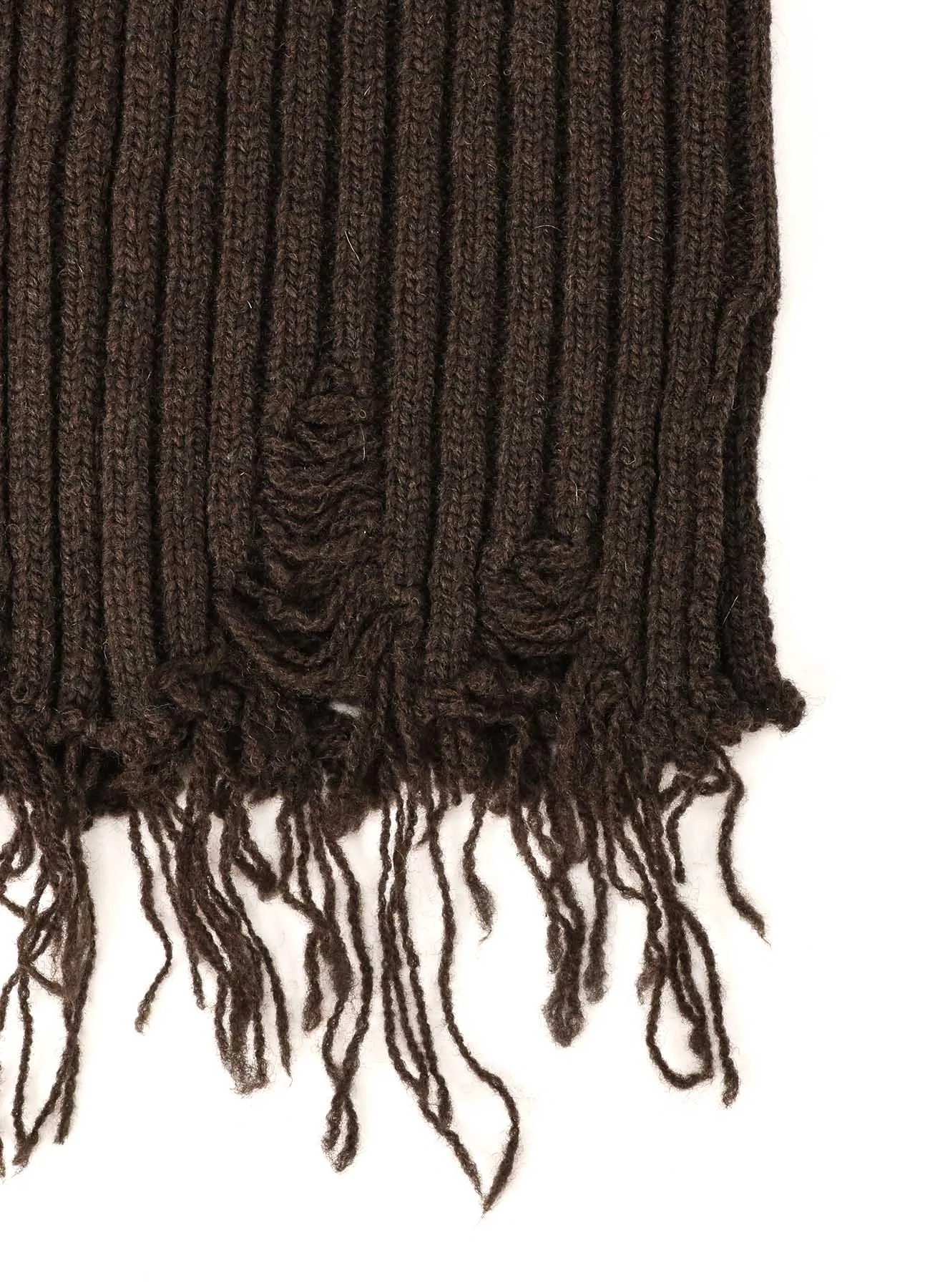 LAMB WOOL DAMAGED NECK WARMER W/ HOODIE sold by Yohji Yamamoto product image thumbnail 5