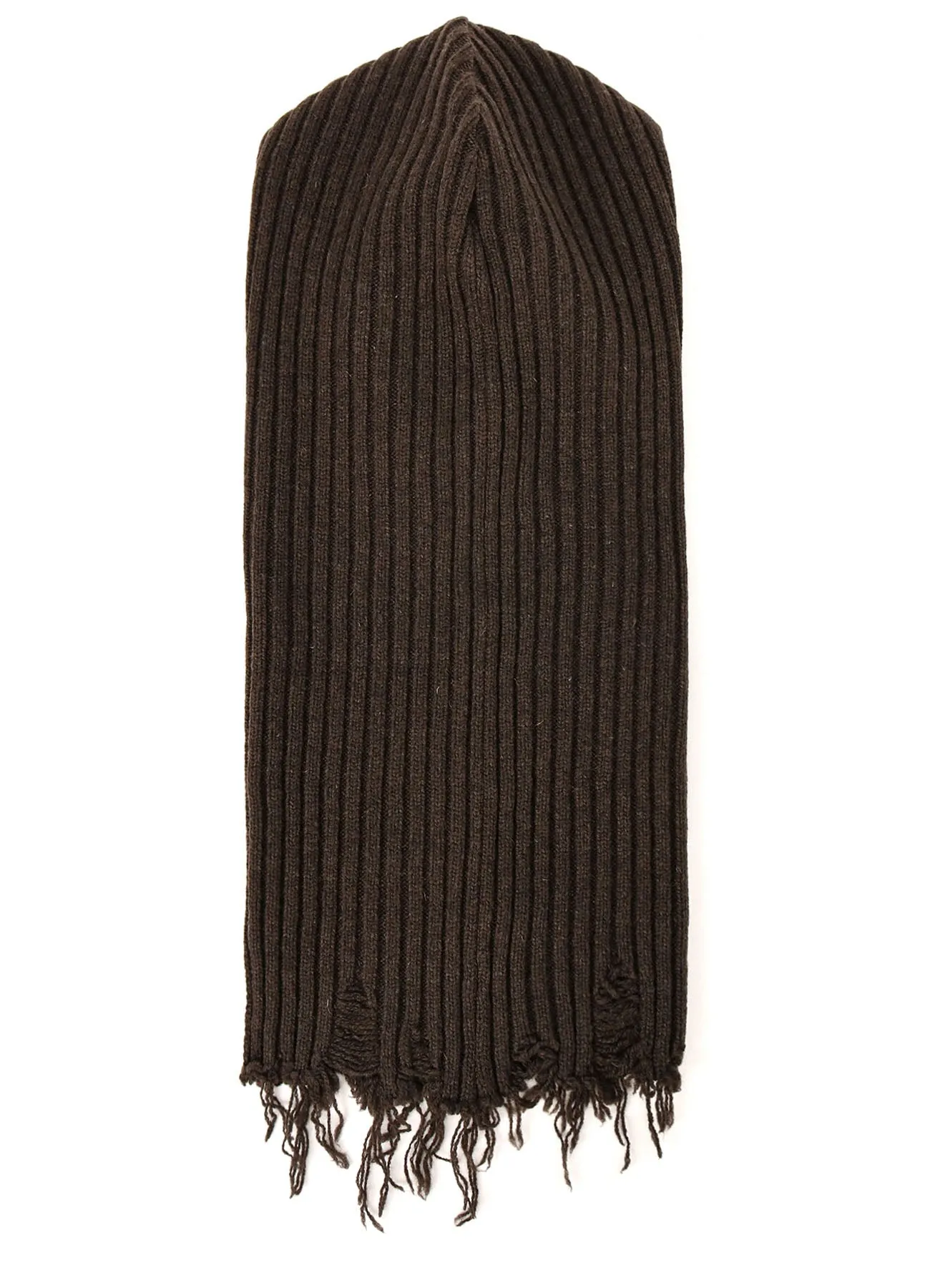 LAMB WOOL DAMAGED NECK WARMER W/ HOODIE sold by Yohji Yamamoto product image thumbnail 3