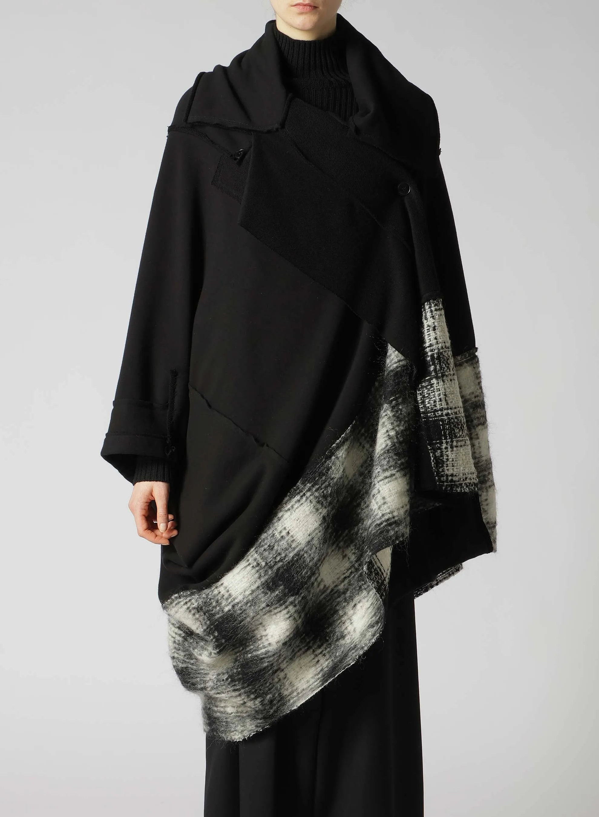 COTTON×WOOL MOHAIR PLAID CARDIGAN sold by Yohji Yamamoto product image thumbnail 4