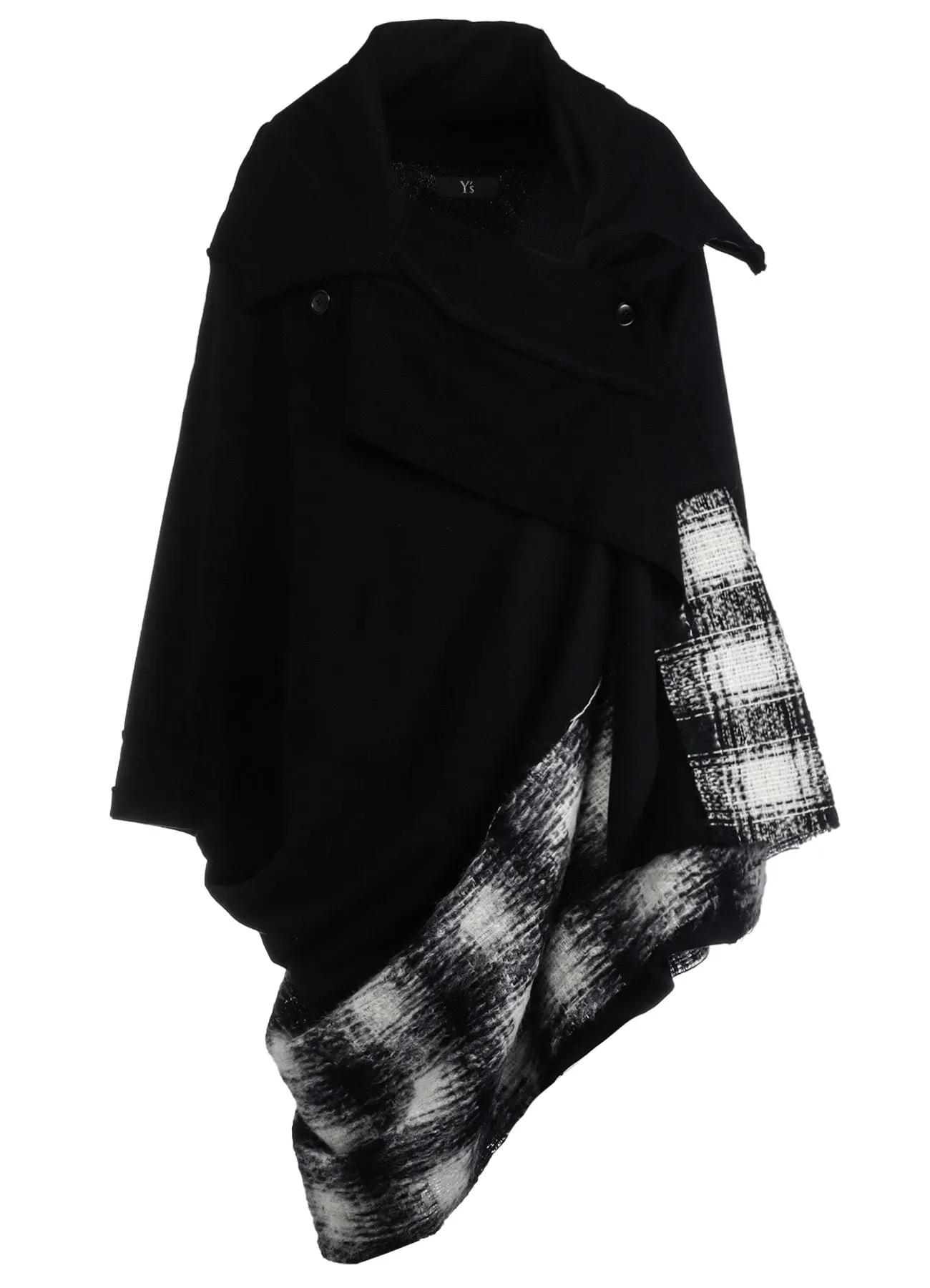 COTTON×WOOL MOHAIR PLAID CARDIGAN sold by Yohji Yamamoto product image thumbnail 2