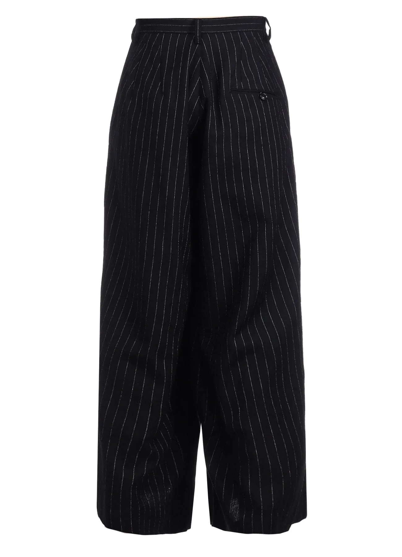 WOOL STRIPE DOUBLE TUCK WIDE PANTS sold by Yohji Yamamoto product image thumbnail 3