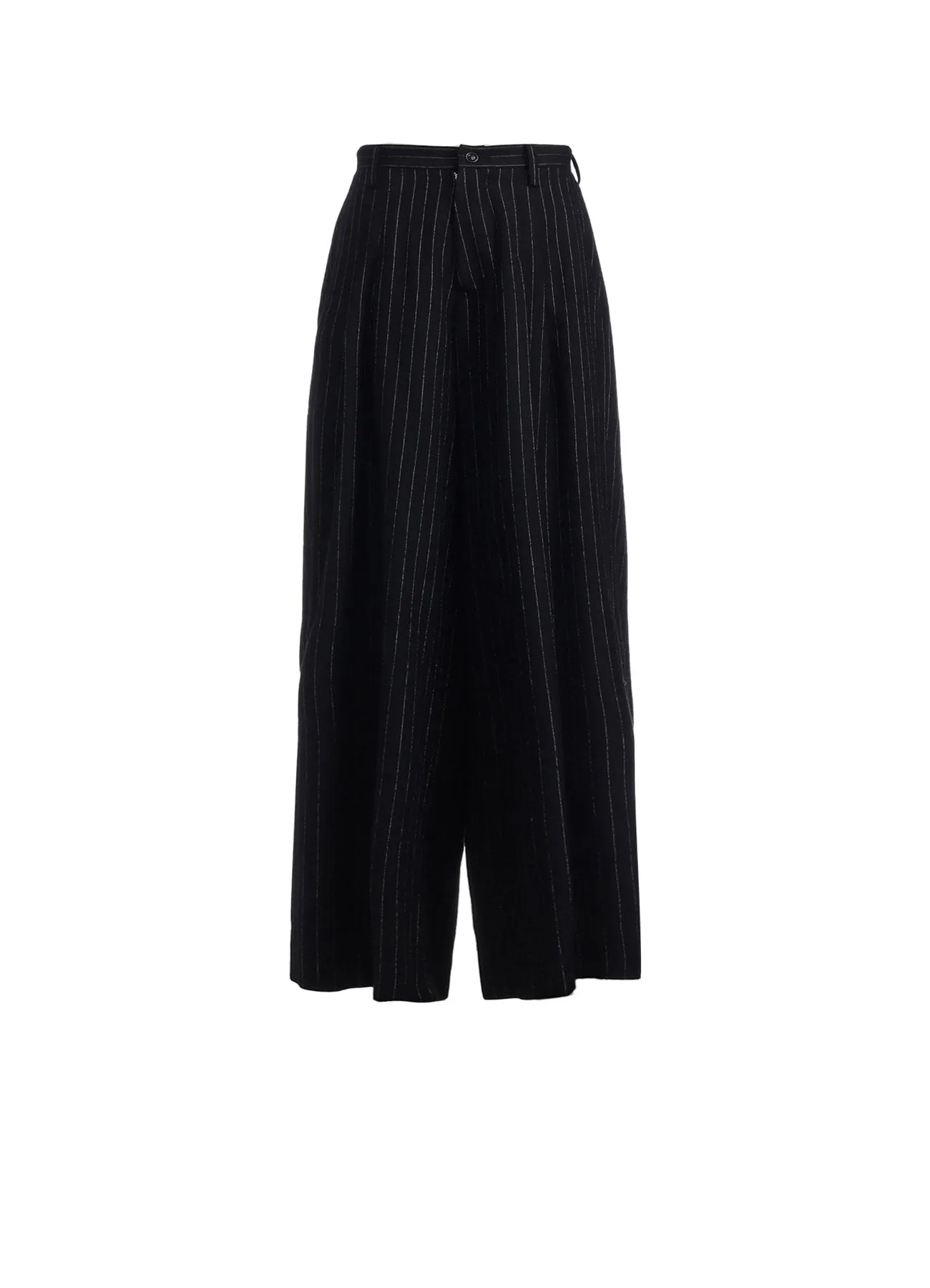 WOOL STRIPE DOUBLE TUCK WIDE PANTS sold by Yohji Yamamoto