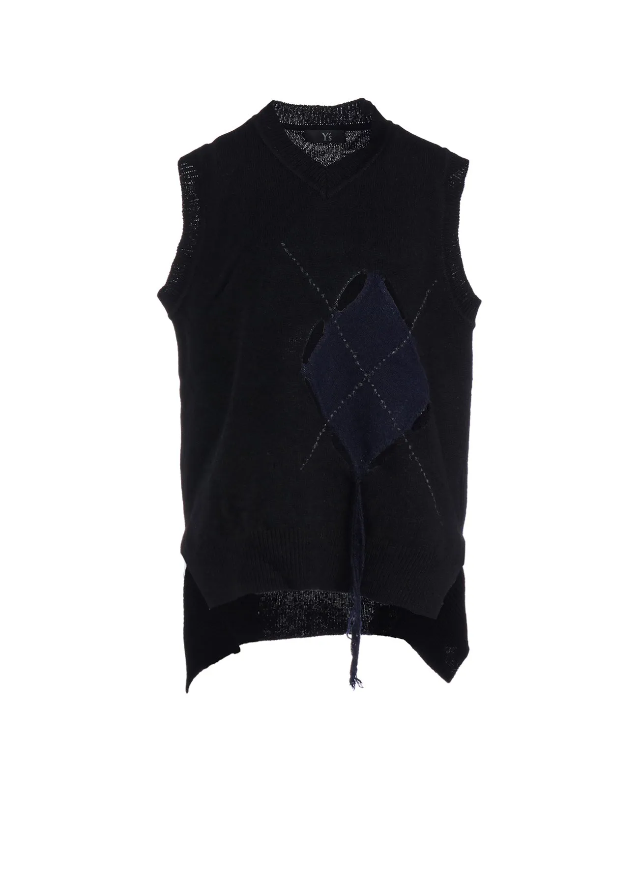JERSEY X ARGYLE VEST sold by Yohji Yamamoto