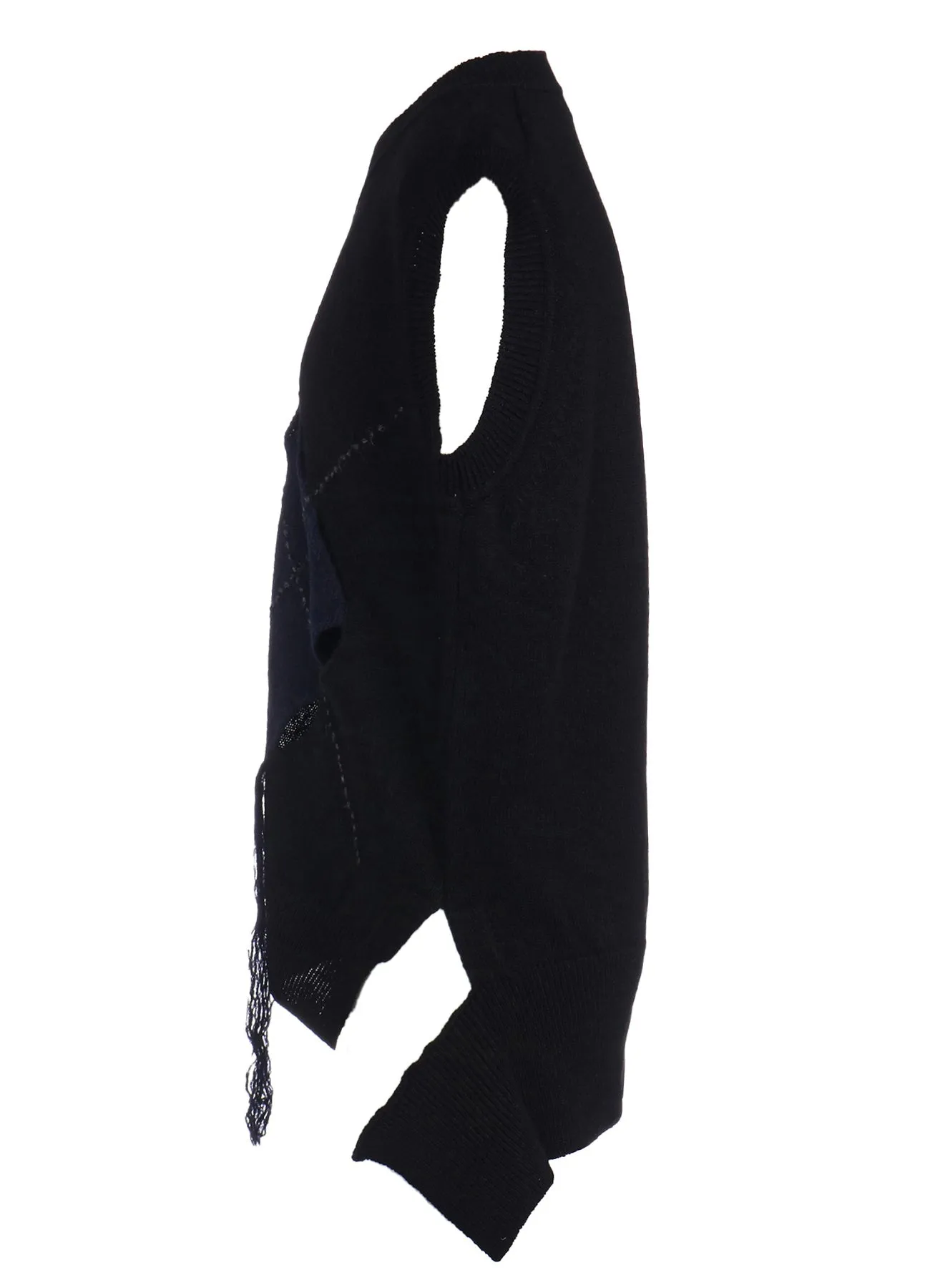 JERSEY X ARGYLE VEST sold by Yohji Yamamoto product image thumbnail 3