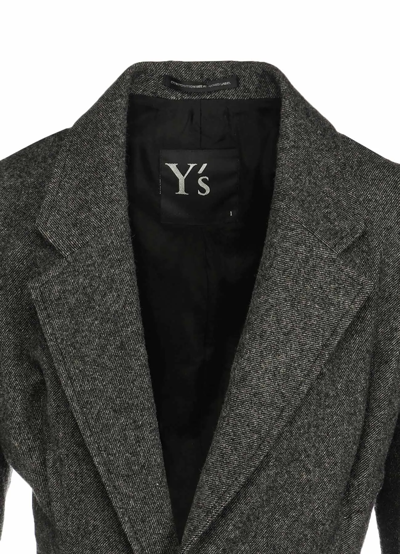 WOOL FLANNEL ASYMMETRIC JACKET sold by Yohji Yamamoto product image thumbnail 5