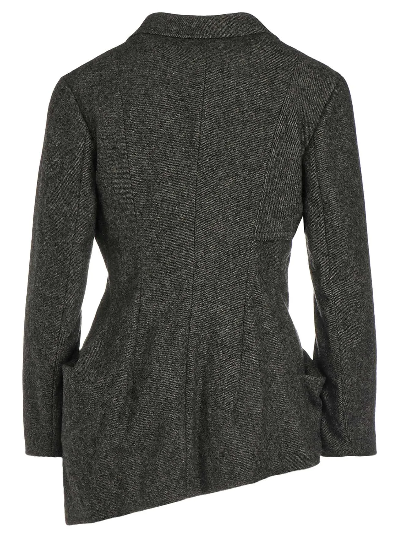 WOOL FLANNEL ASYMMETRIC JACKET sold by Yohji Yamamoto product image thumbnail 4