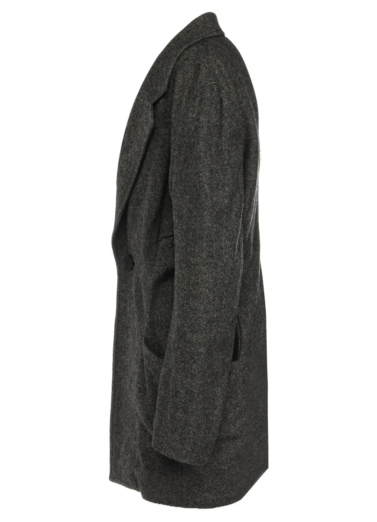 WOOL FLANNEL ASYMMETRIC JACKET sold by Yohji Yamamoto product image thumbnail 3
