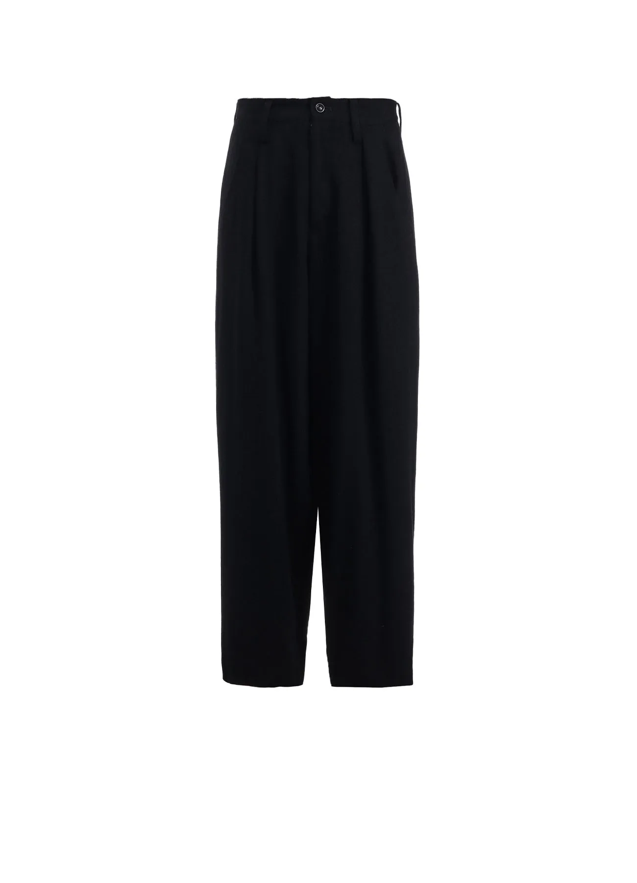 WOOL FLANNEL SINGLE TUCK WIDE PANTS sold by Yohji Yamamoto
