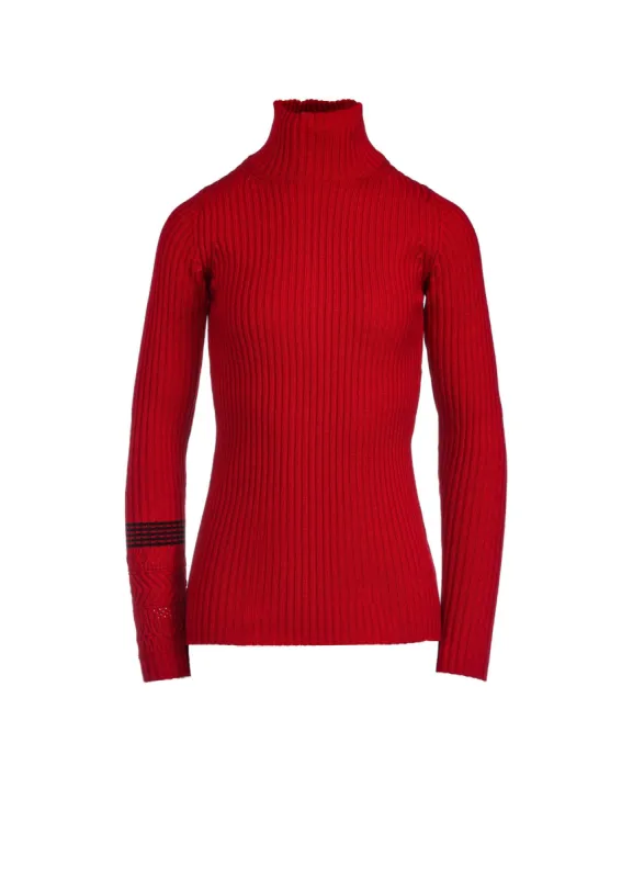 WOOL RIB HIGH NECK PULLOVER sold by Yohji Yamamoto