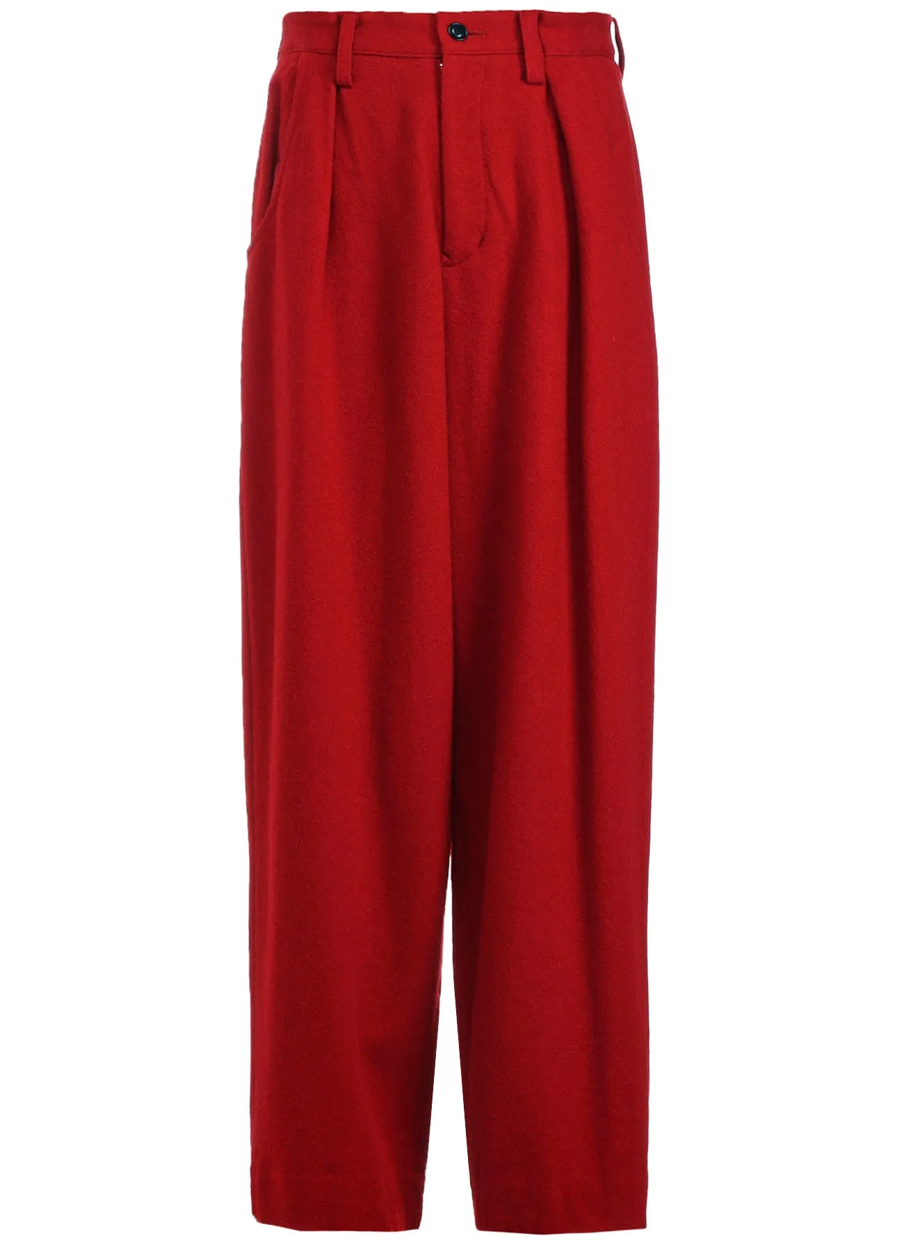 WOOL FLANNEL SINGLE TUCK WIDE PANTS sold by Yohji Yamamoto product image thumbnail 2
