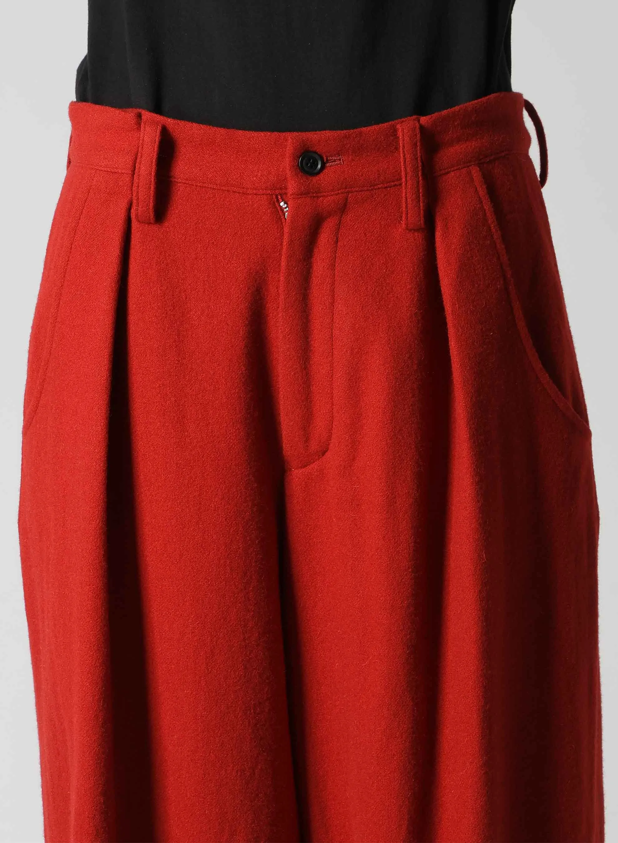 WOOL FLANNEL SINGLE TUCK WIDE PANTS sold by Yohji Yamamoto product image thumbnail 5