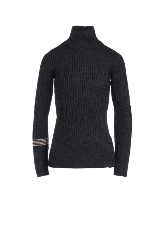 WOOL RIB HIGH NECK PULLOVER sold by Yohji Yamamoto