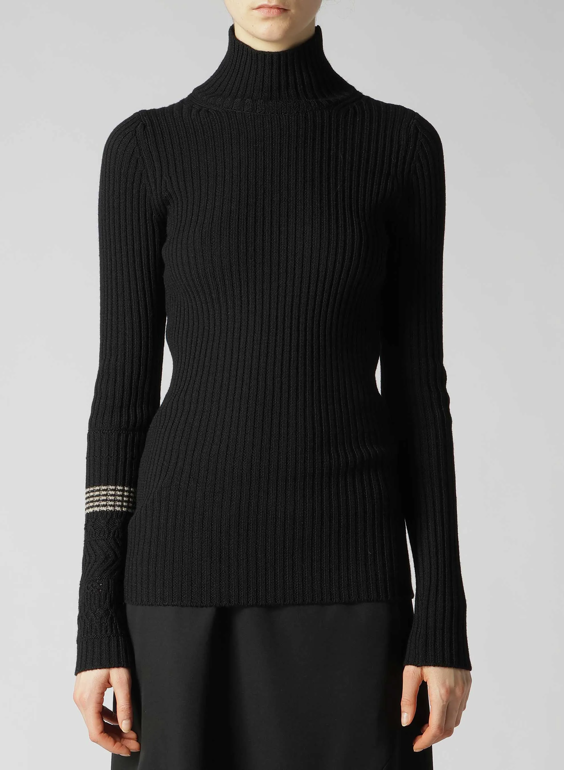 WOOL RIB HIGH NECK PULLOVER sold by Yohji Yamamoto product image thumbnail 4