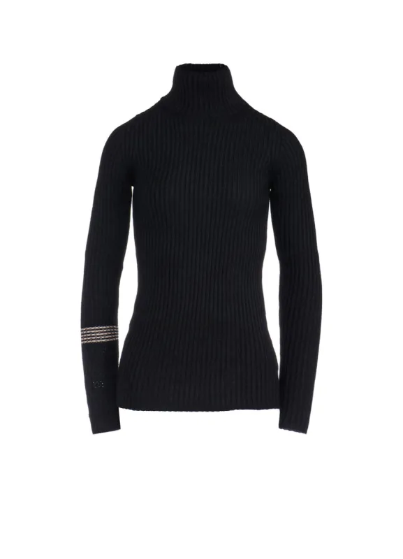 WOOL RIB HIGH NECK PULLOVER sold by Yohji Yamamoto