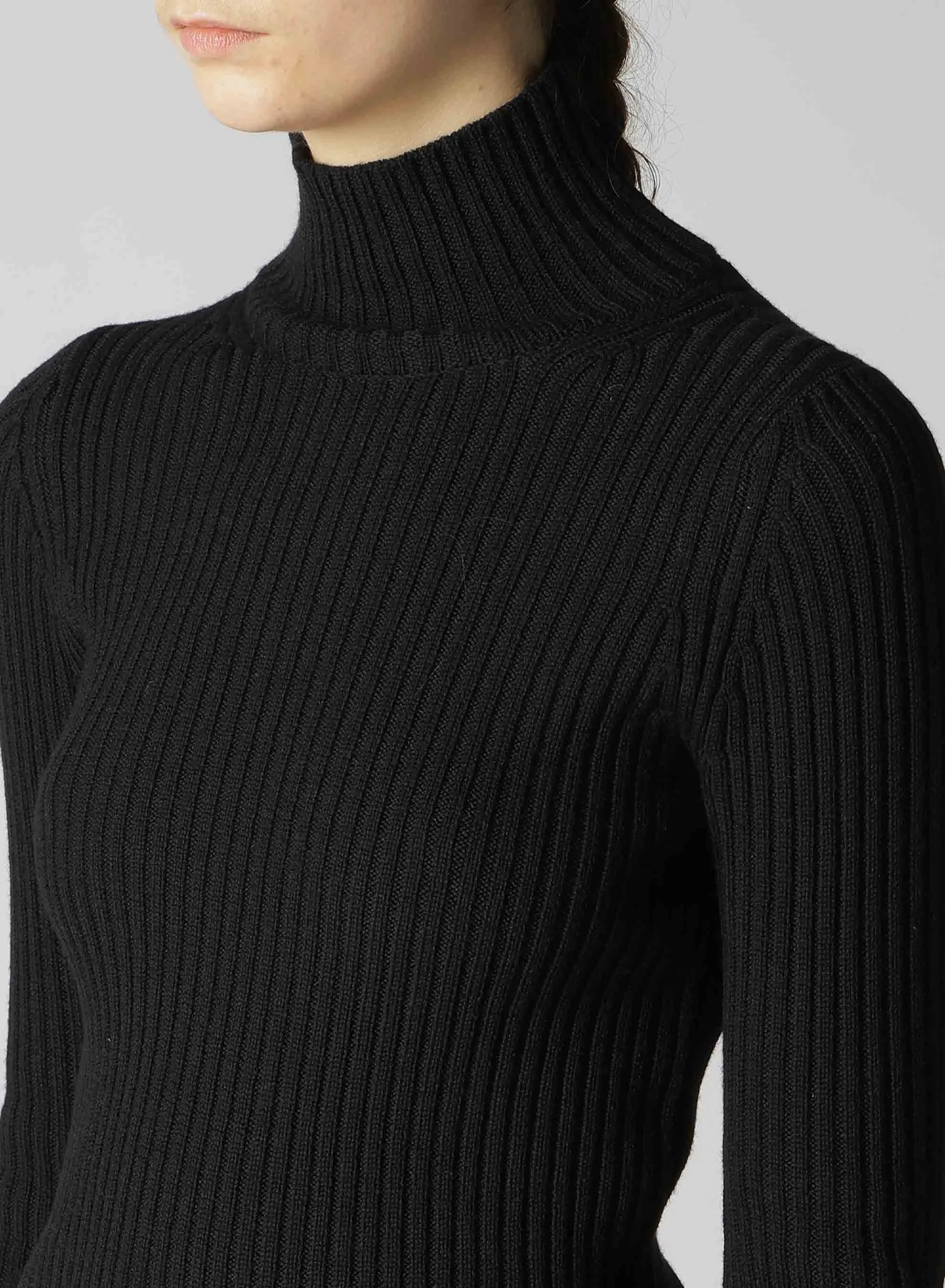 WOOL RIB HIGH NECK PULLOVER sold by Yohji Yamamoto product image thumbnail 5