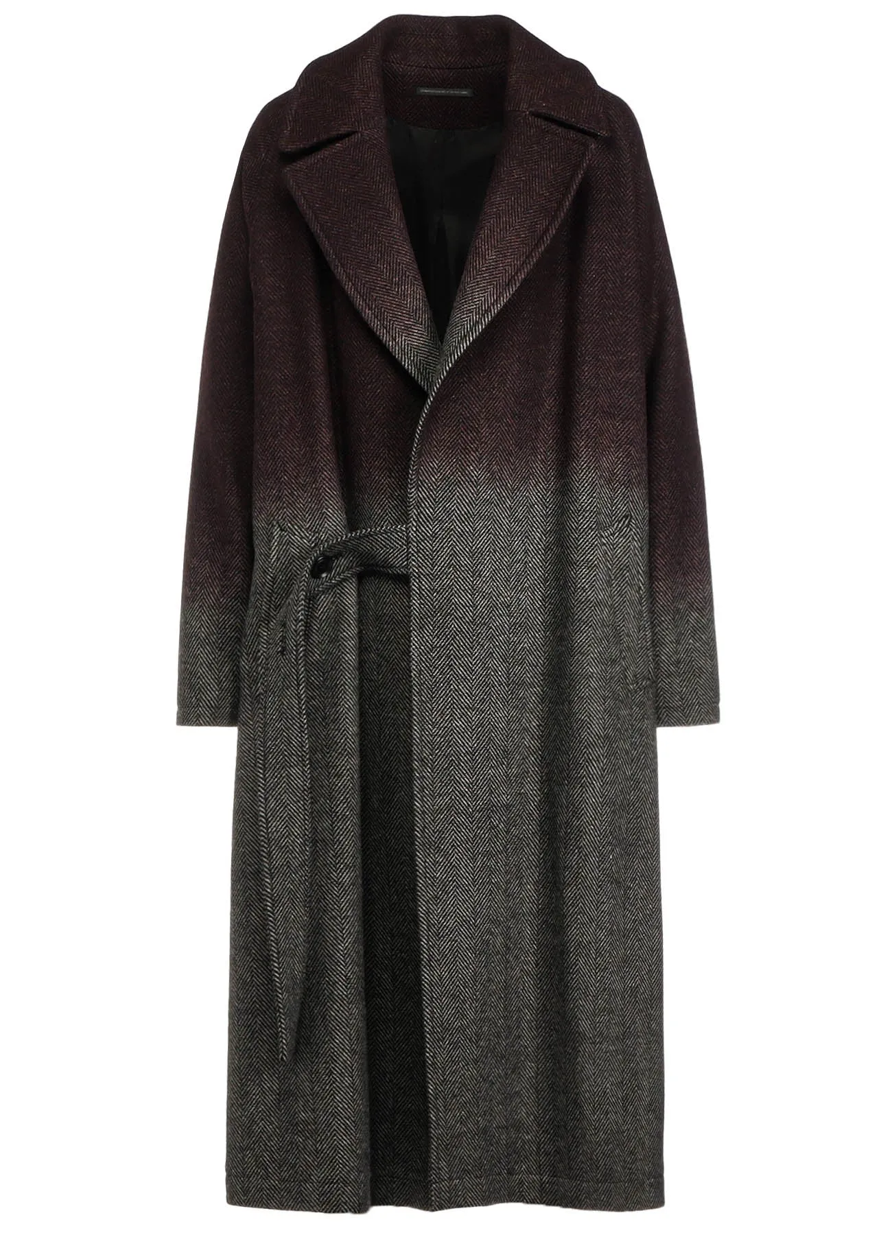 WOOL HERRINGBONE GRADATION LONG COAT sold by Yohji Yamamoto product image thumbnail 2