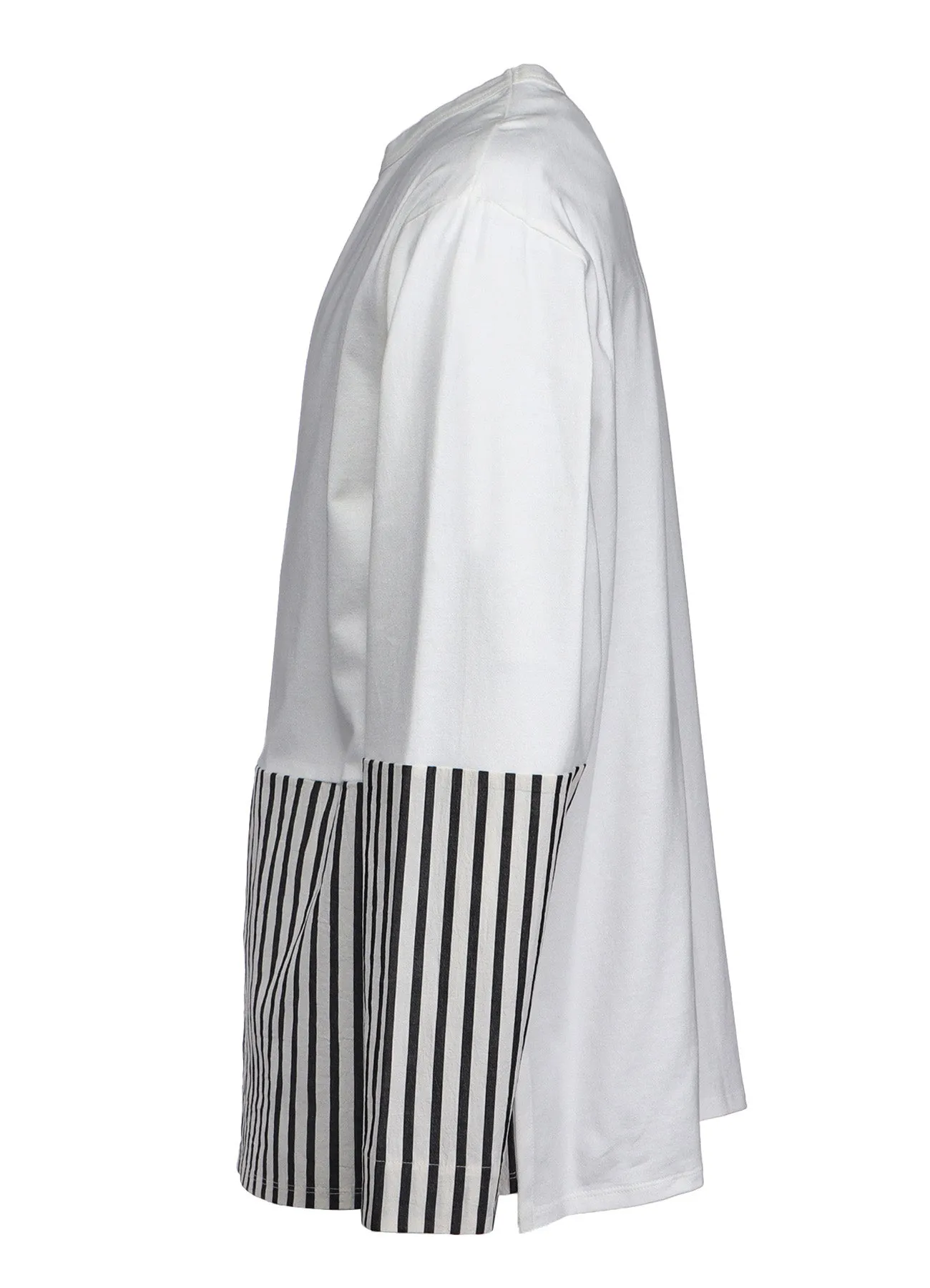 COTTON STRIPE SWITCHING SHIRT (L) sold by Yohji Yamamoto product image thumbnail 3