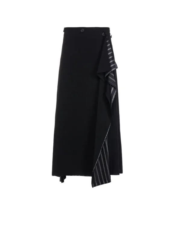 CREPE de CHINE WRAP FLARE SKIRT sold by Yohji Yamamoto