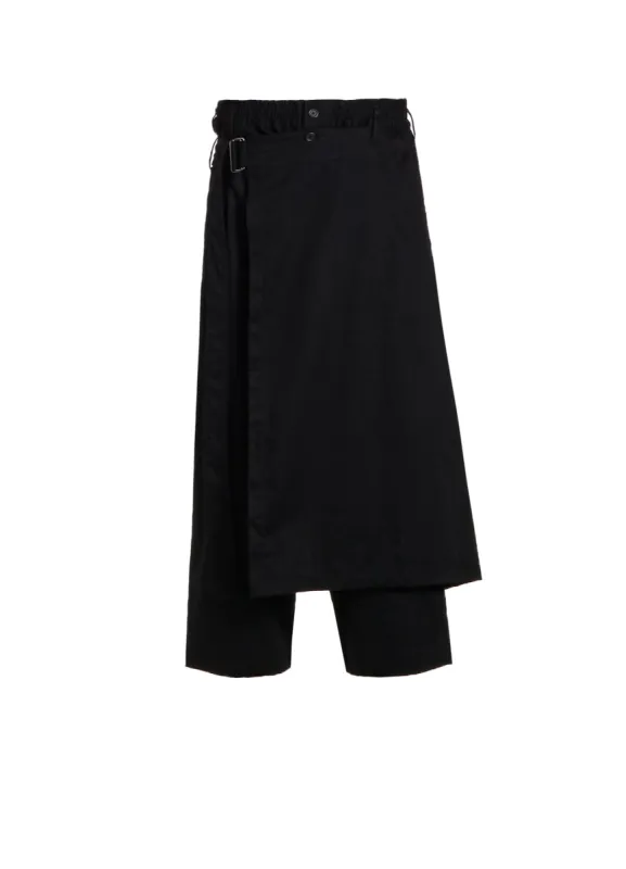 COTTON TWILL WRAP PANTS sold by Yohji Yamamoto