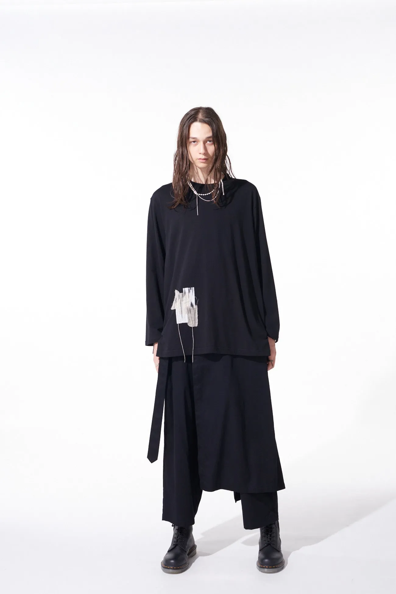 COTTON TWILL WRAP PANTS sold by Yohji Yamamoto product image thumbnail 2