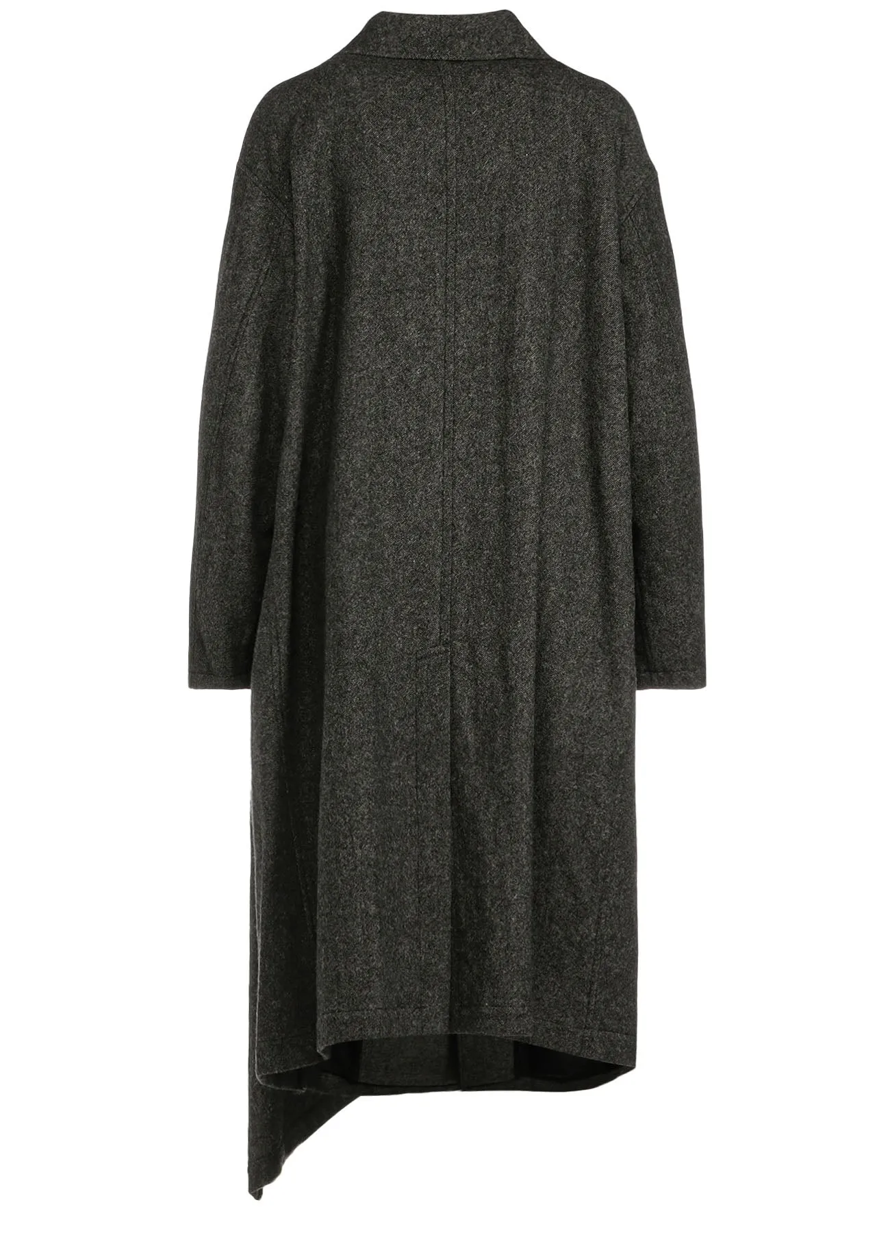WOOL FLANNEL LEFT FLAP PANEL COAT sold by Yohji Yamamoto product image thumbnail 3