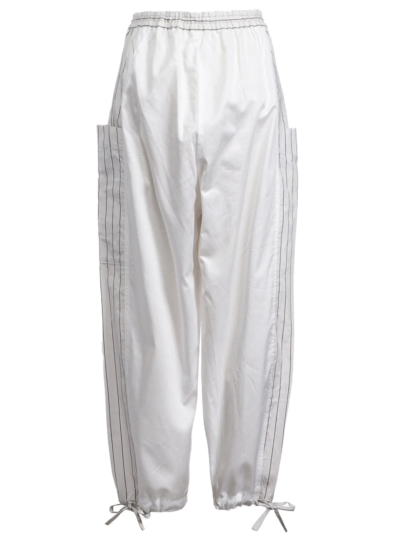 COTTON SATIN STRIPE SWITCHING PANTS (M) sold by Yohji Yamamoto product image thumbnail 5