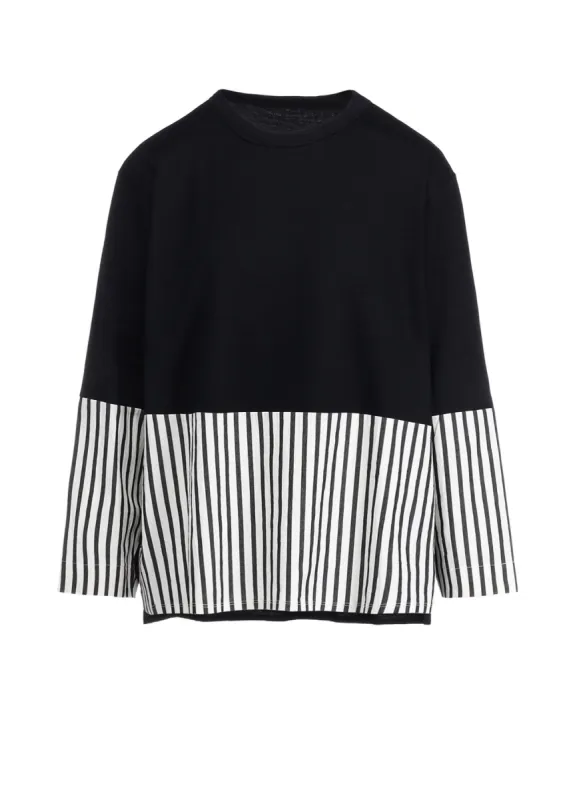 COTTON STRIPE SWITCHING SHIRT (M) sold by Yohji Yamamoto
