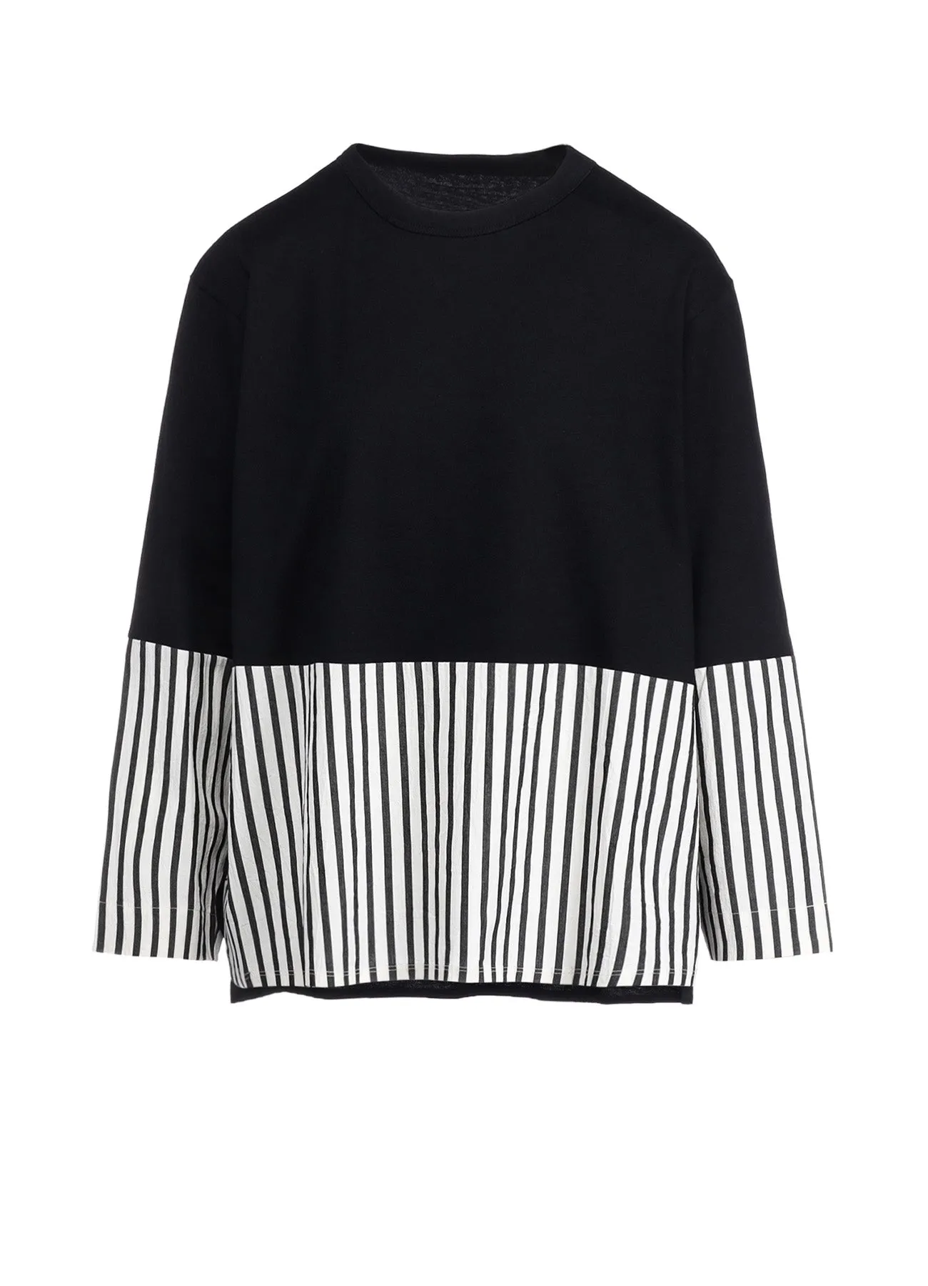 COTTON STRIPE SWITCHING SHIRT (M) sold by Yohji Yamamoto